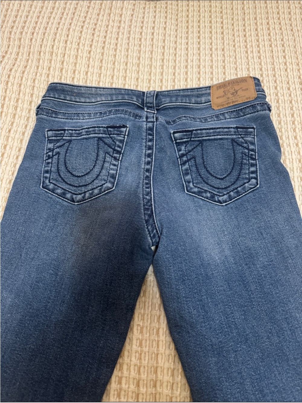 True Religion Blue Denim Jeans - Classic Pocket Stitch